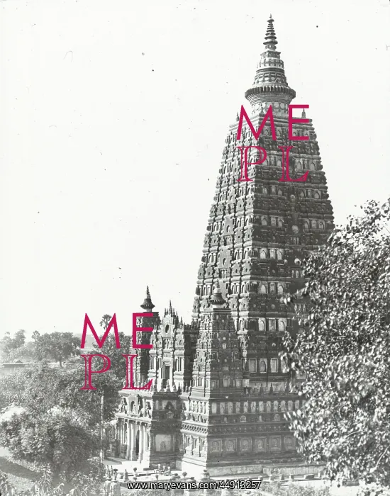 : India - The Buddhist Temple and Gardens, Gaya : India - The Buddhist Temple and Gardens, Gaya