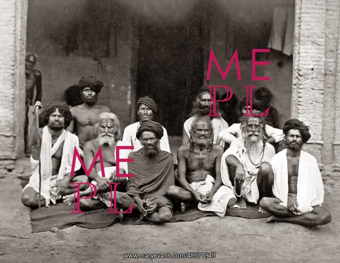  : India, group of Fakirs, circa 1870s