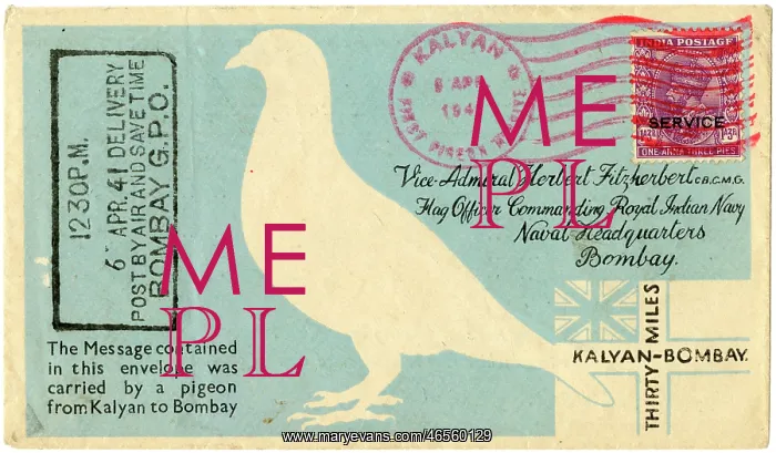 : India - Pigeon Post envelope : India - Pigeon Post envelope
