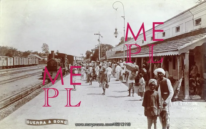 : India - Railway Station at Mhow : India - Railway Station at Mhow