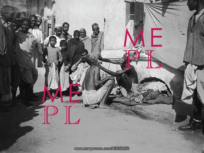 : India - Street Barber around 1912 : India - Street Barber around 1912