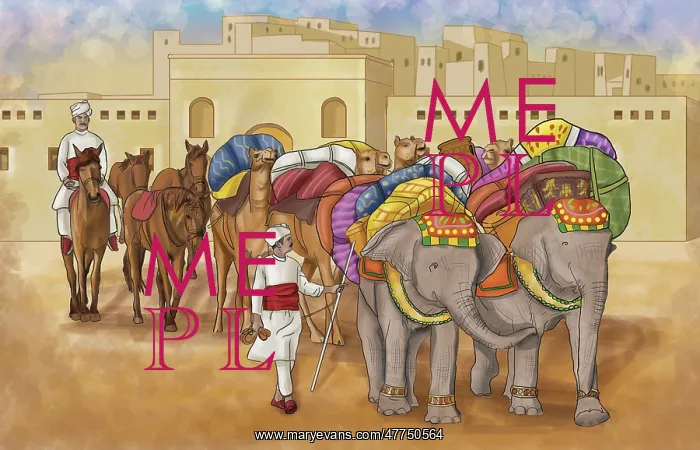 : Indian caravan of merchandise : Indian caravan of merchandise