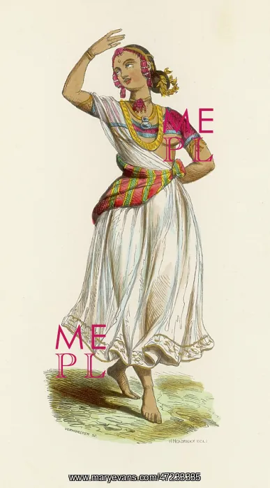 : INDIAN DANCING GIRL / 1840 : INDIAN DANCING GIRL / 1840