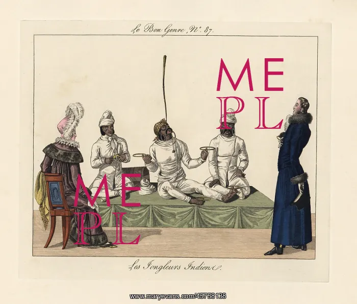 : Indian jugglers in Paris, 1816 : Indian jugglers in Paris, 1816