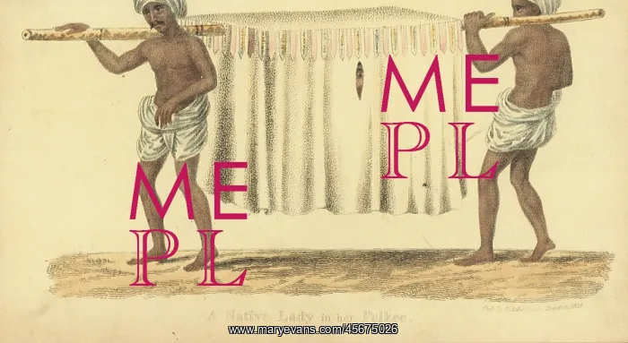 : Indian lady in her curtained palkee (palanquin) : Indian lady in her curtained palkee (palanquin)