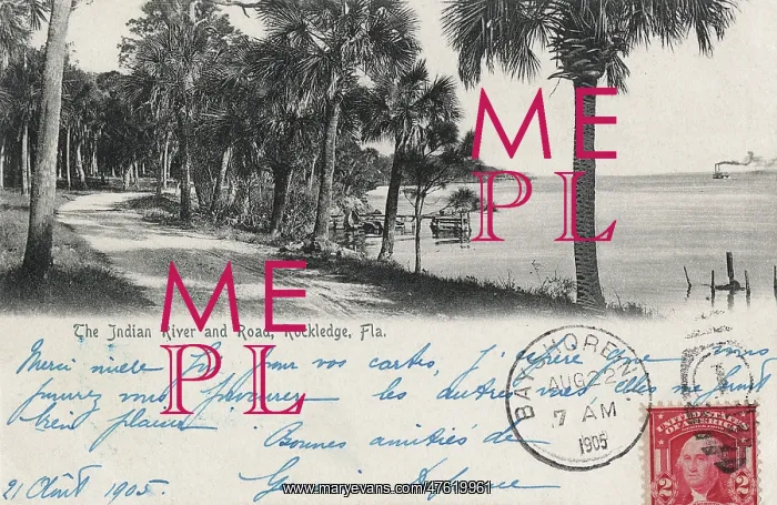 : Indian River and road, Rockledge, Florida, USA : Indian River and road, Rockledge, Florida, USA