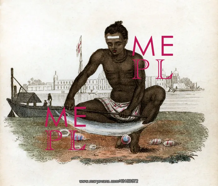  : Indian Shell-cutter, engraving, 1822