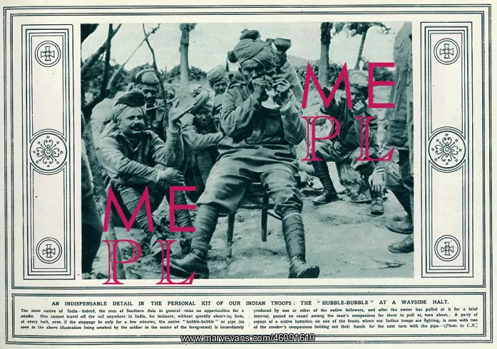 : Indian soldier smoking the hubble bubble pipe : Indian soldier smoking the hubble bubble pipe