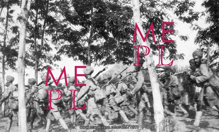 : Indian troops on the move, Lindi theatre, East Africa, WW1 : Indian troops on the move, Lindi theatre, East Africa, WW1