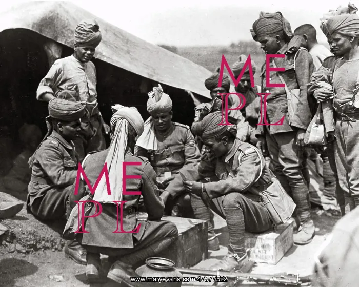  : Indian troops relaxing on the Western Front, WW1