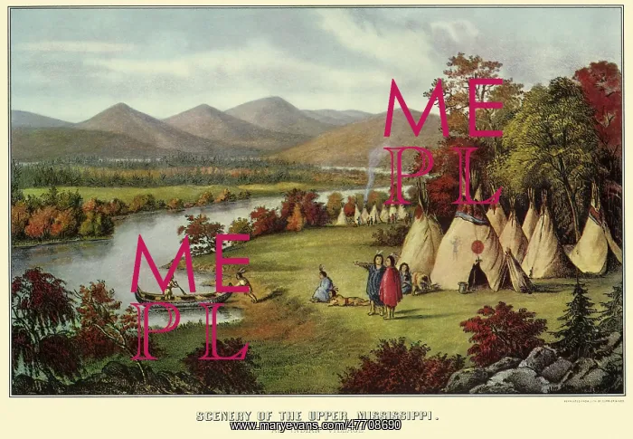  : Indian Village on River
