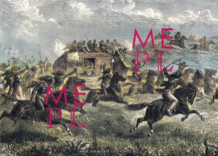 : INDIANS ATTACK MAIL / 1860 : INDIANS ATTACK MAIL / 1860