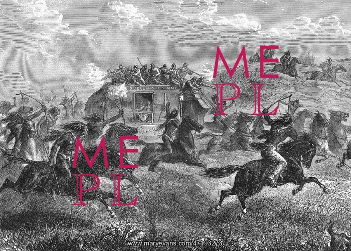 : INDIANS ATTACK MAIL / 1860 : INDIANS ATTACK MAIL / 1860
