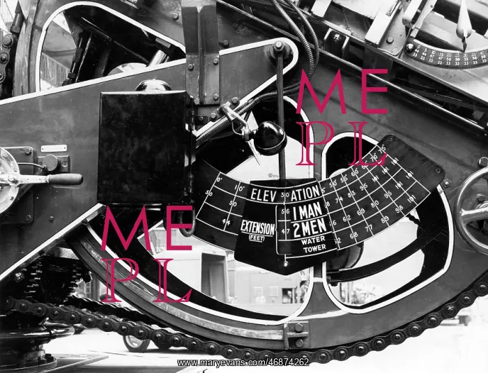 : Indicating scale, Leyland Metz fire engine : Indicating scale, Leyland Metz fire engine