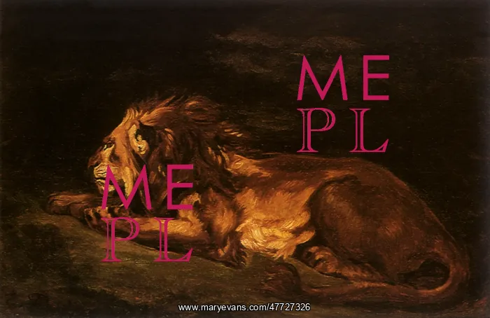  : Indifferent Lion, by Delacroix