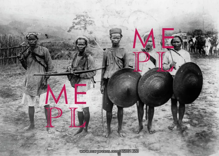 : Indigened with weapons and shields : Indigened with weapons and shields
