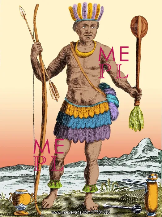 : Indigenous American with his Chocolatiere, 1688 : Indigenous American with his Chocolatiere, 1688