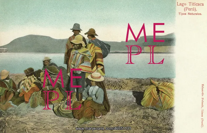  : Indigenous Peruvian Indians at Lake Titicaca, Peru