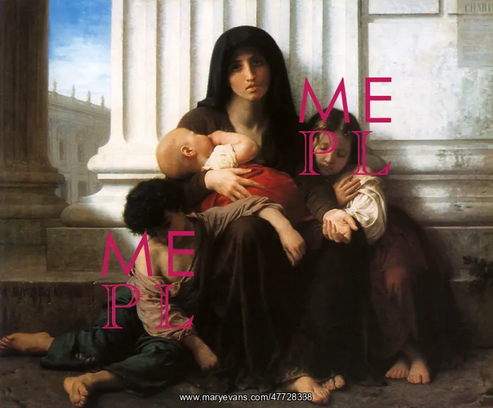 : Indigent Family (Charity), by Bouguereau : Indigent Family (Charity), by Bouguereau