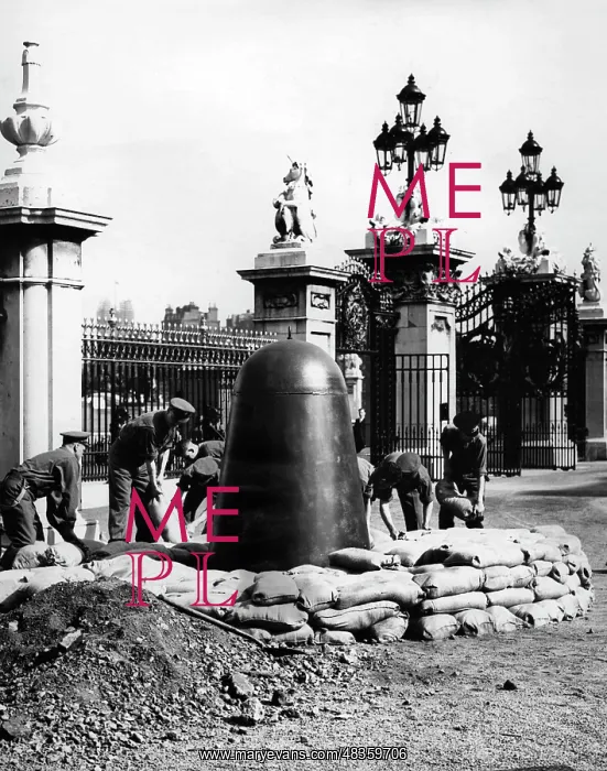 : Individual air raid shelter in front of the : Individual air raid shelter in front of the
