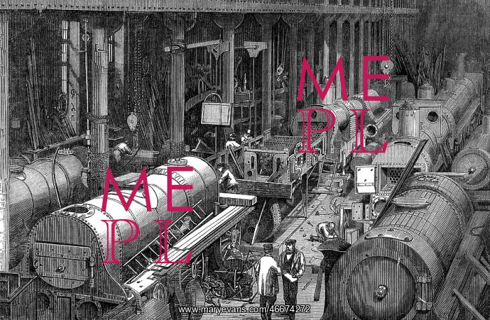 : industry, locomotive construction, Stephenson : industry, locomotive construction, Stephenson