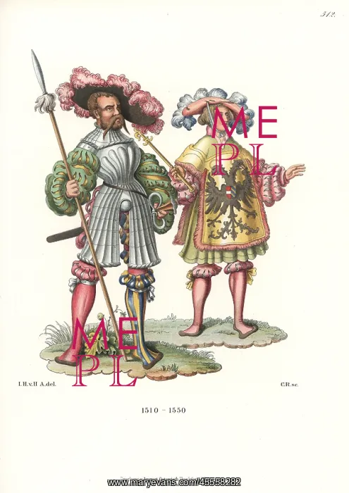: Infantry officer and herald from the first : Infantry officer and herald from the first