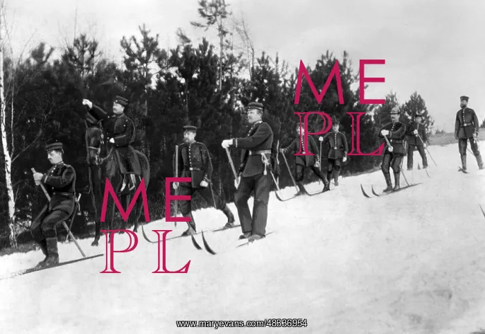 : Infantry regiment skiing, 1892 : Infantry regiment skiing, 1892