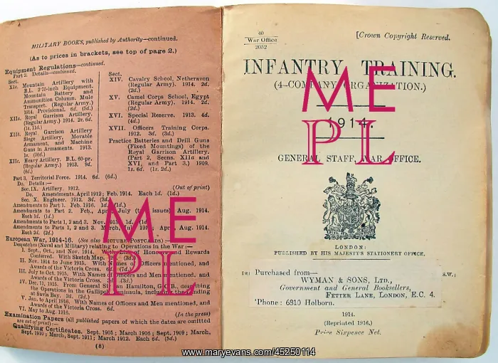 : Infantry Training (4-Company Organization) 1914 : Infantry Training (4-Company Organization) 1914