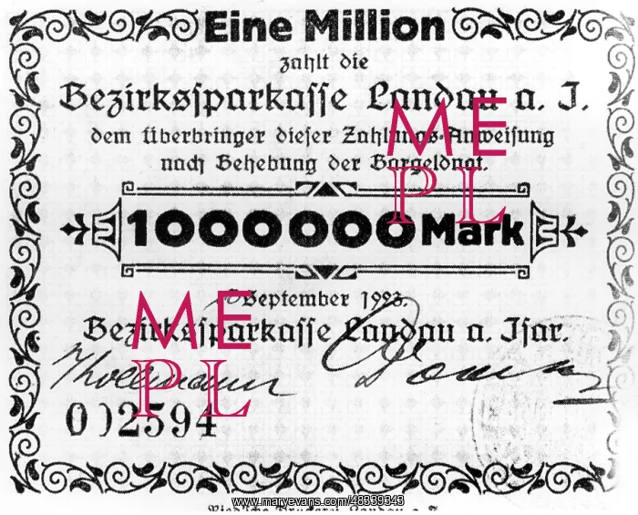 : Inflation banknote, 1923 : Inflation banknote, 1923