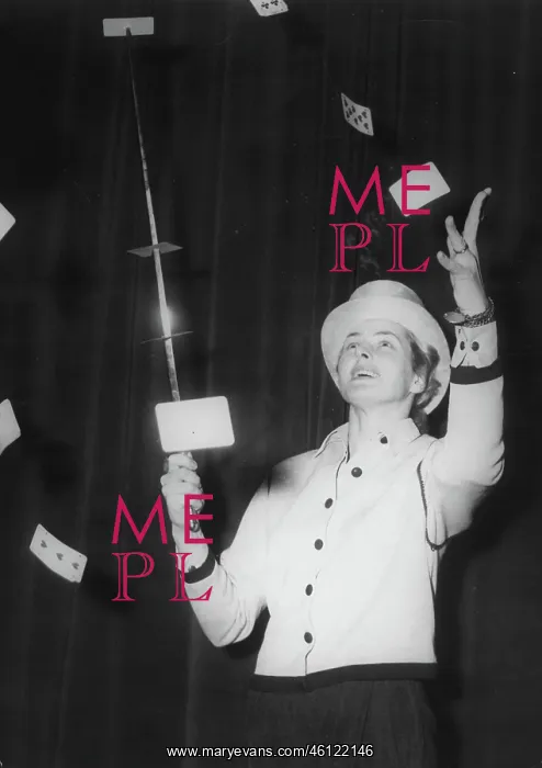 : Ingrid Bergman, actress, performs as a magician : Ingrid Bergman, actress, performs as a magician