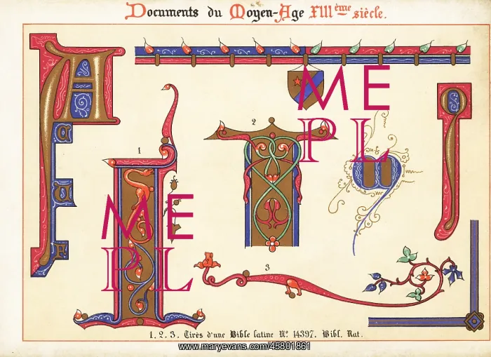 : Initial A, border and other elements with coat : Initial A, border and other elements with coat
