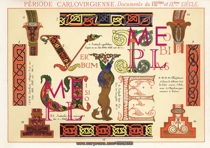 : Initial letters and borders from documents of : Initial letters and borders from documents of
