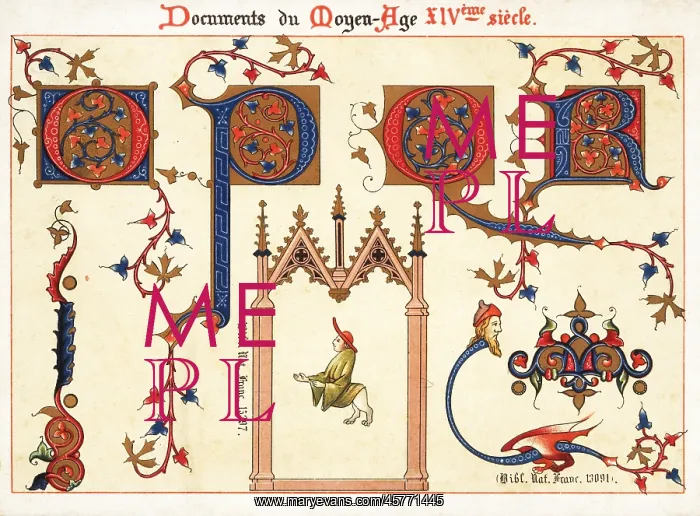 : Initial letters from Jean de Sy's illuminated : Initial letters from Jean de Sy's illuminated