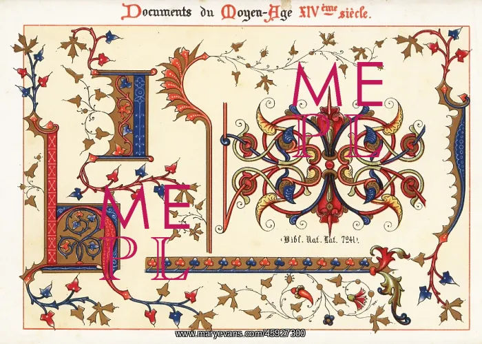 : Initial letters from Jean de Sy's illuminated : Initial letters from Jean de Sy's illuminated