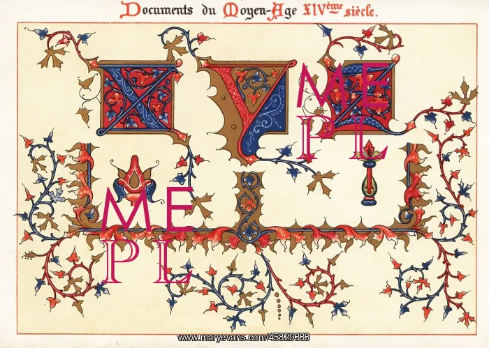 : Initial letters XYZ and border foliage from Jean : Initial letters XYZ and border foliage from Jean