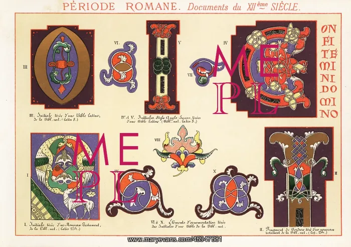 : Initials, Anglo-Saxon initials, design elements : Initials, Anglo-Saxon initials, design elements
