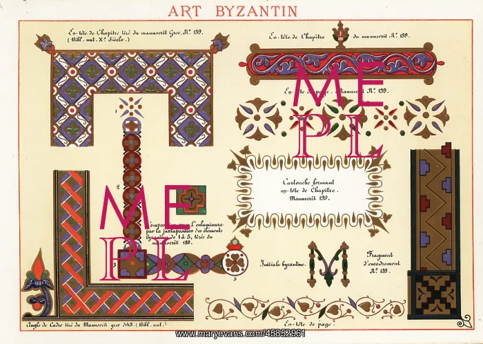 : Initials, chapter heads, frames and cartouche : Initials, chapter heads, frames and cartouche