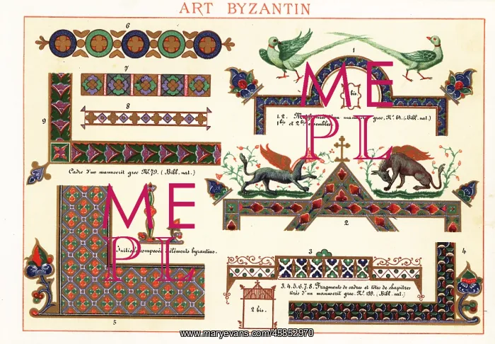 : Initials, frames, motifs and chimera from Byzantine : Initials, frames, motifs and chimera from Byzantine