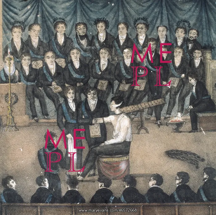 : Initiation ceremony of a Freemason (19th c.) : Initiation ceremony of a Freemason (19th c.)