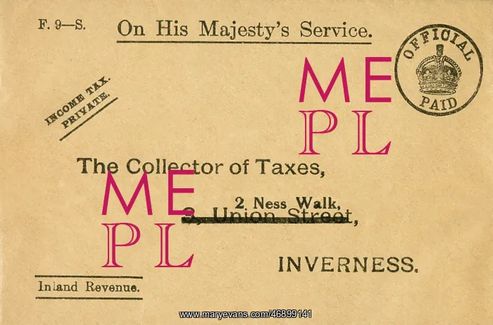 : Inland revenue envelope, c. 1920s : Inland revenue envelope, c. 1920s