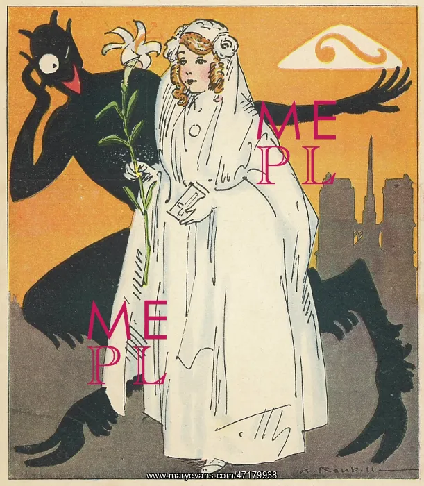 : Innocence threatened: a devil tempts a girl : Innocence threatened: a devil tempts a girl