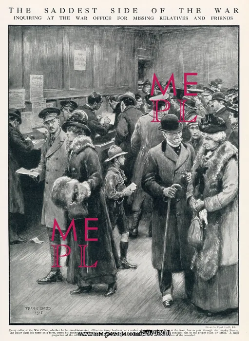  : Inquiring at the War Office, Missing Relatives 1916