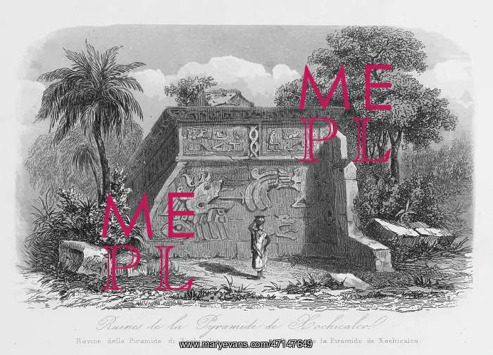  : Inscribed ruins at Xochicalco, Mexico