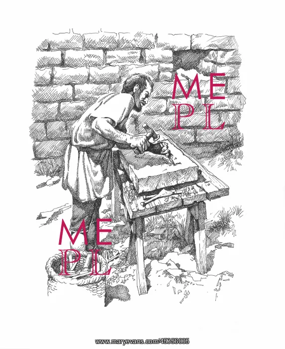 : Inscribing a tablet : Inscribing a tablet