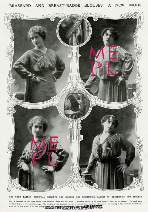 : Inscripted armlets and badges for blouses 1913 : Inscripted armlets and badges for blouses 1913