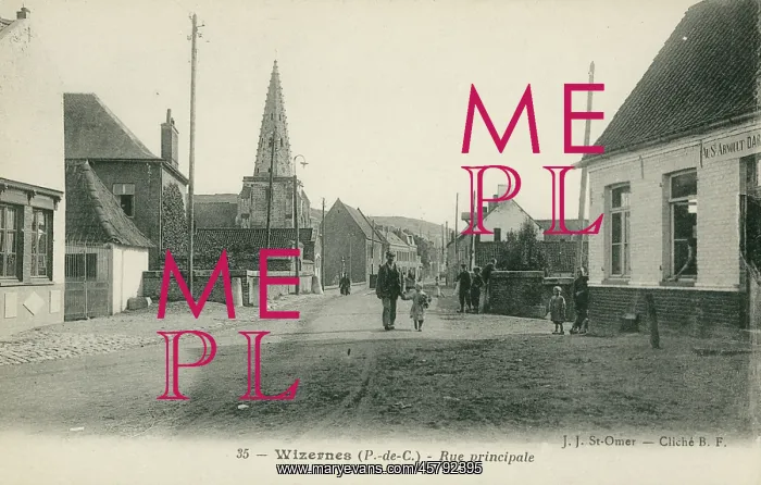 : (insert). Main High Street of Wizernes, Pas de Calais department : (insert). Main High Street of Wizernes, Pas de Calais department