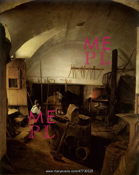 : The Inside of a Blacksmith's Work Area : The Inside of a Blacksmith's Work Area