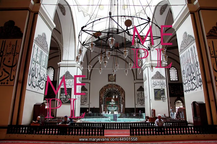 : Inside of the Grand Mosque - Ulu Cami in Bursa, Turkey : Inside of the Grand Mosque - Ulu Cami in Bursa, Turkey
