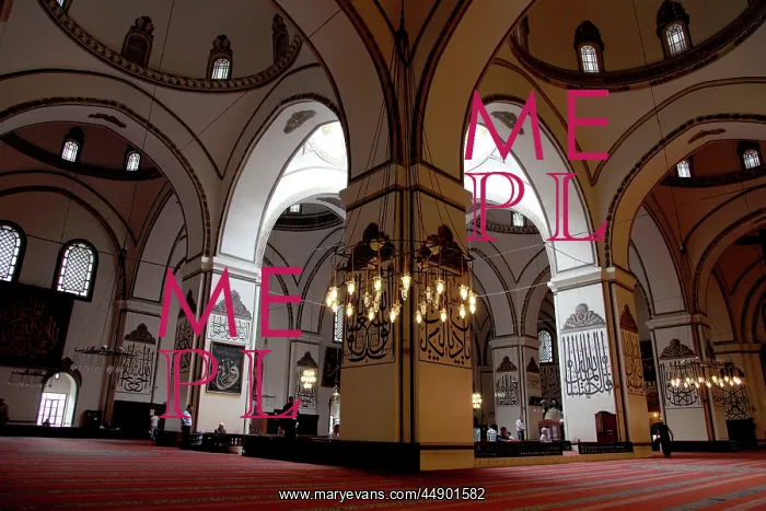 : Inside of the Grand Mosque - Ulu Cami in Bursa, Turkey : Inside of the Grand Mosque - Ulu Cami in Bursa, Turkey