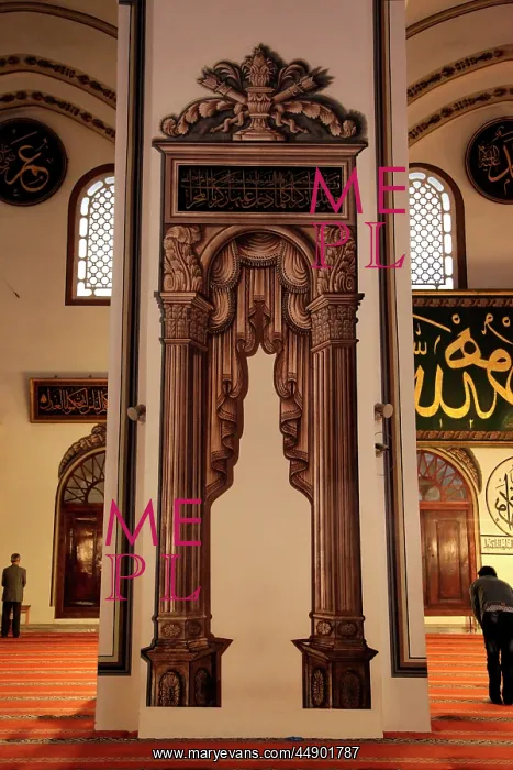 : Inside of the Grand Mosque - Ulu Cami in Bursa, Turkey : Inside of the Grand Mosque - Ulu Cami in Bursa, Turkey